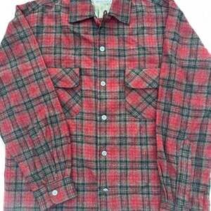 Vintage Winchester Red Black Plaid Wool Blend Flannel Shirt